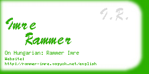 imre rammer business card